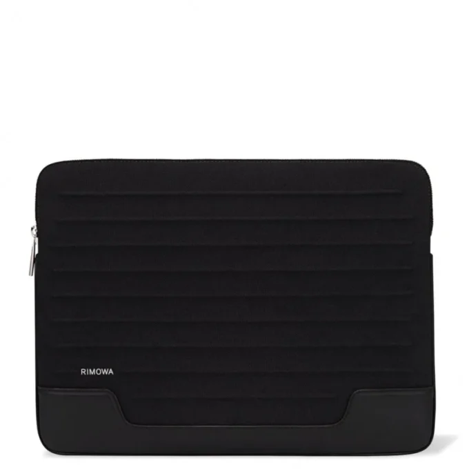 Bolso tipo bucket para portátil Flache Pouch en cuero y lona