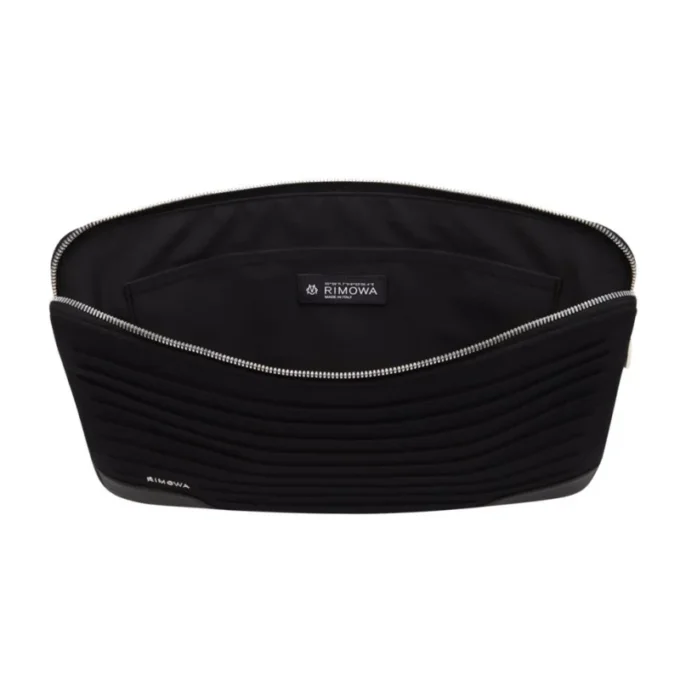 Bolso tipo bucket para portátil Flache Pouch en cuero y lona