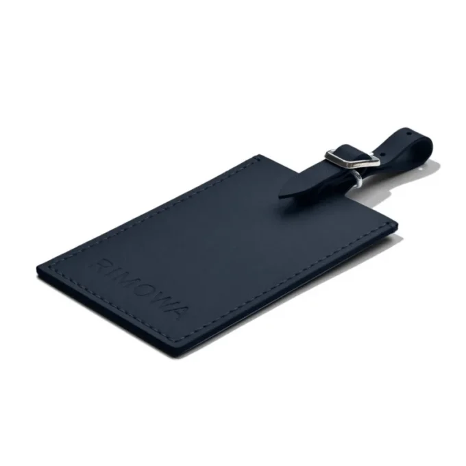 Etiquetas de equipaje personalizadas de cuero azul denim Etiquetas de equipaje personalizadas de cuero azul denim