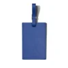 Etiquetas de equipaje personalizadas de cuero azul océano