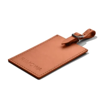 Etiquetas de equipaje personalizadas de cuero marrón coñac Marrón
