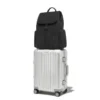 Flap grande en nailon y cuero Mochila