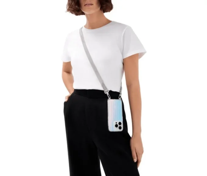 Funda de policarbonato para iPhone 14, 15, 16, 17 Plus/Air/Pro/Pro Max con correa Funda para teléfono