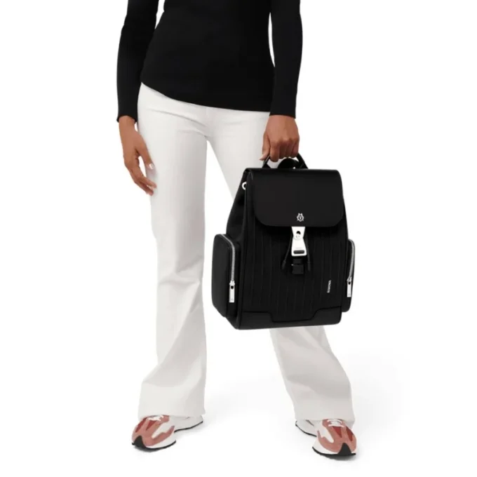Never Still Small Flap en Leder & Canvas Rucksack